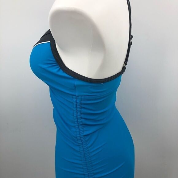 Free Country small bright water blue and gray tankini - Picture 4 of 6